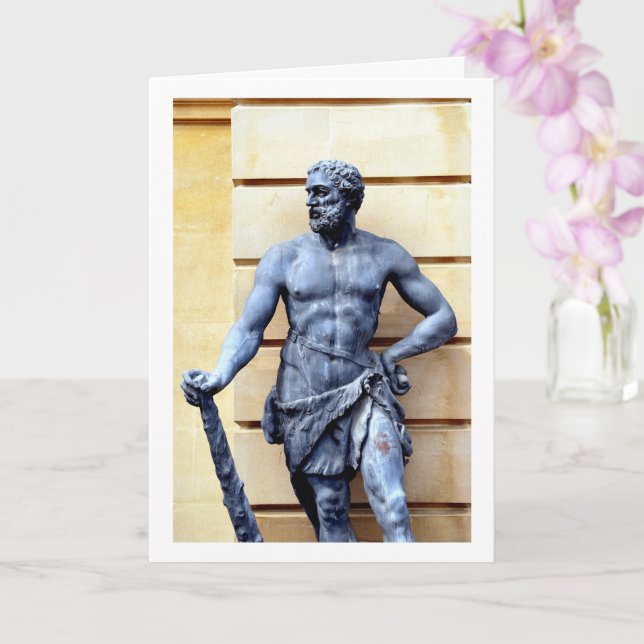Royal Guard Statue, Hampton Court Palace, England Card (Orchid)