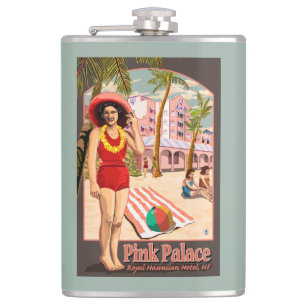Royal Hawaiian Hotel in Hawaii Hip Flask