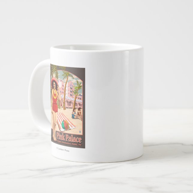 Royal Hawaiian Hotel in Hawaii Large Coffee Mug (Front Left)