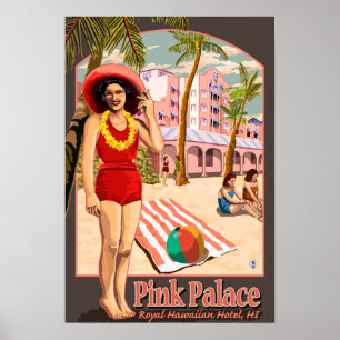 Royal Hawaiian Hotel in Hawaii Poster