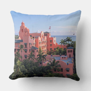 Royal Hawaiian Hotel Throw Pillow
