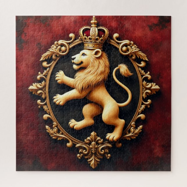 Royal Heraldic Tapestry Pattern Jigsaw Puzzle (Vertical)