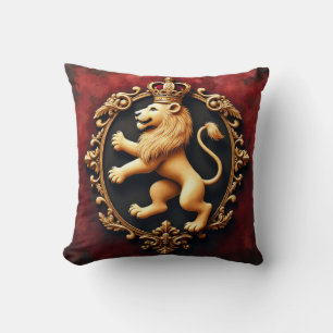 Royal Heraldic Tapestry Pattern Throw Pillow