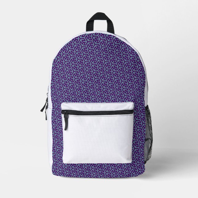 Royal Hex Weave Printed Backpack (Front)