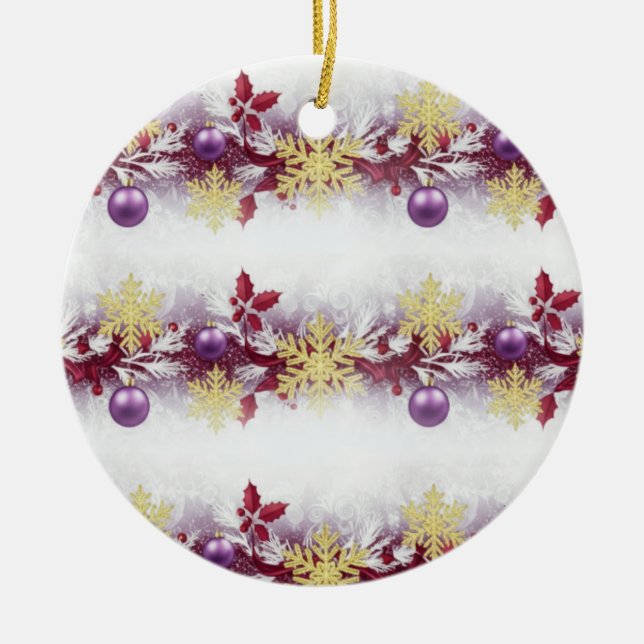 Royal Holiday Garland — Festive Ornament Design (Front)