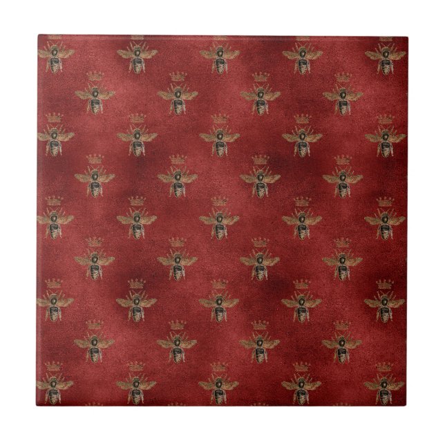 Royal Honeybees Throw Pillow Tile (Front)