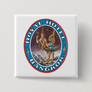 Royal Hotel Bagkok 2 Inch Square Button