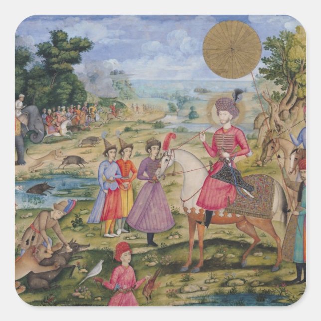 Royal Hunt, from Isfahan, Iran Square Sticker (Front)