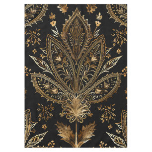 Royal Indian Luxury Black & Gold Tablecloth