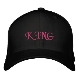 Royal King Basic Flexfit Wool-Cap Black Elegant  Embroidered Hat