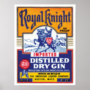 Royal Knight Distilled Gin Poster