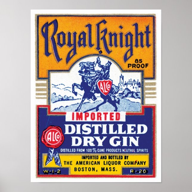 Royal Knight Distilled Gin Poster (Front)