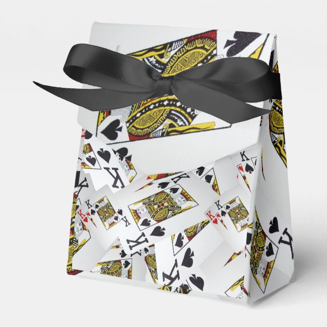 "Royal Layer: A Stack of Kings Poker Cards" Favor Box (Front Side)