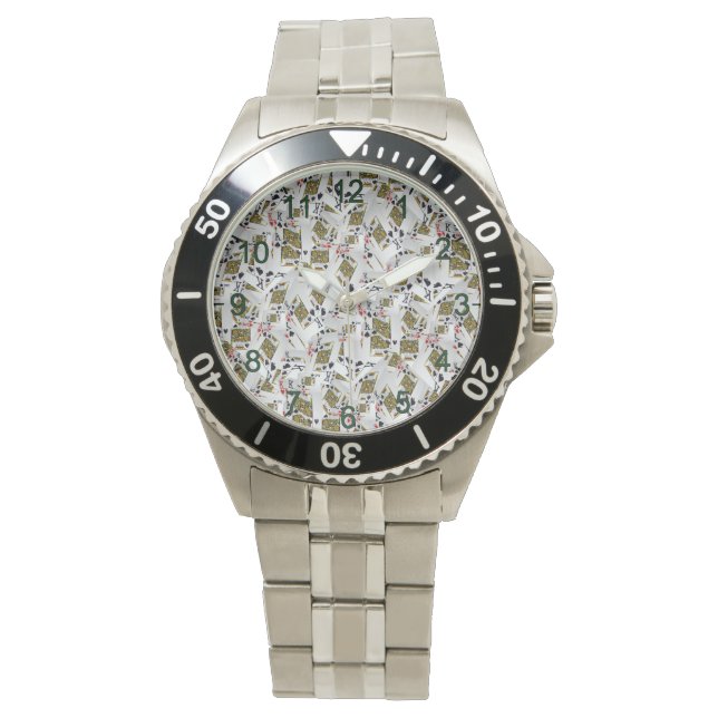 "Royal Layer: A Stack of Kings Poker Cards" Watch (Front)