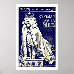 Royal Lion British Vintage Bicycle Ad Print