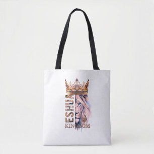 Royal Lion Crown Artistic Graphic–Strength Tshart Tote Bag