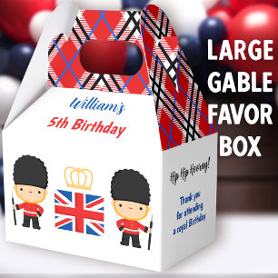 Royal London Guards British Boy Birthday Large Favor Box