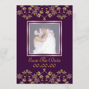 Royal Luxurious Save The Date Photo Invitations