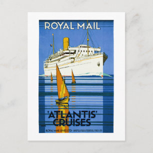 Royal Mail Atlantis Cruises Vintage Postcard
