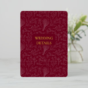 Royal Maroon Customizable Invitation
