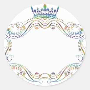 Royal Medallion with Crown Stickers