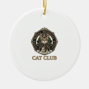 Royal Medieval Cat Cat Dad Gift Idea - Royal Medie Ceramic Ornament