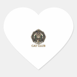 Royal Medieval Cat Cat Dad Gift Idea - Royal Medie Heart Sticker