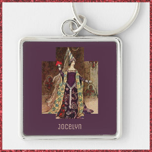 Royal Medieval Lady  Keychain