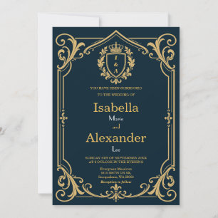 Royal Medieval Monogram Wedding Invitation