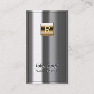 Royal Metallic Financial Advisor Business Card