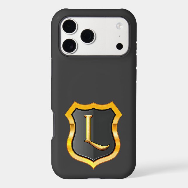 Royal Monogram Shield - Letter L (Back)