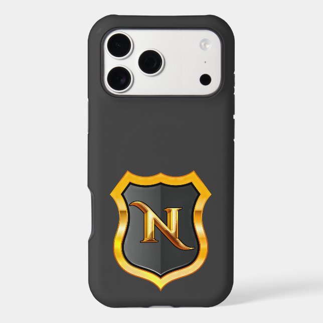 Royal Monogram Shield - Letter N (Back)
