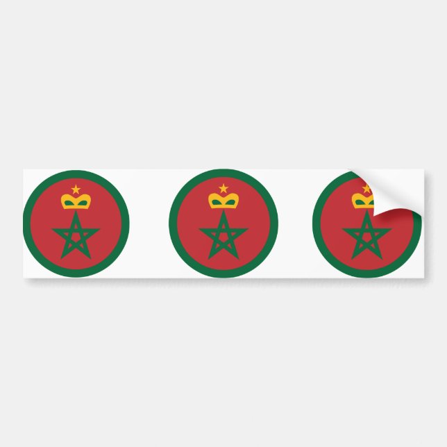 Royal Moroccan Air Force, Morocco Bumper Sticker (Front)
