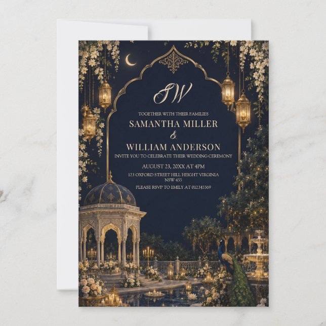 Royal Mughal Wedding Invitation (Front)