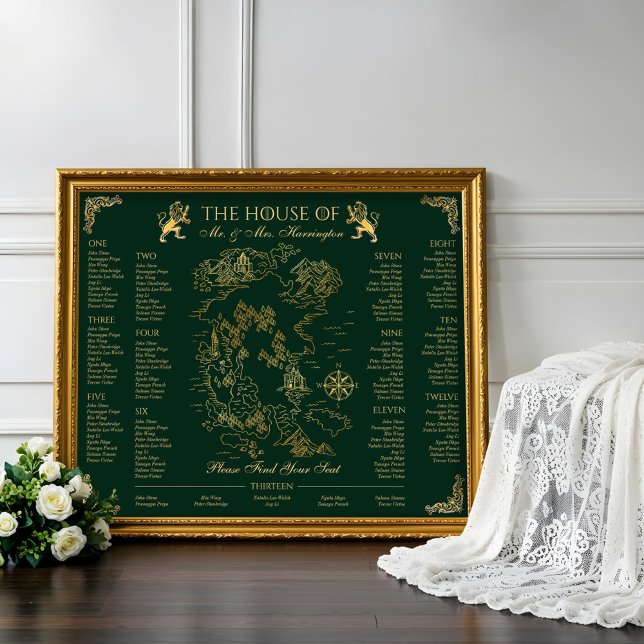 Royal Muse Medieval Fantasy Wedding Map 13 Seating Poster (Royal Muse Medieval Fantasy Wedding Map 13 Seating Poster)