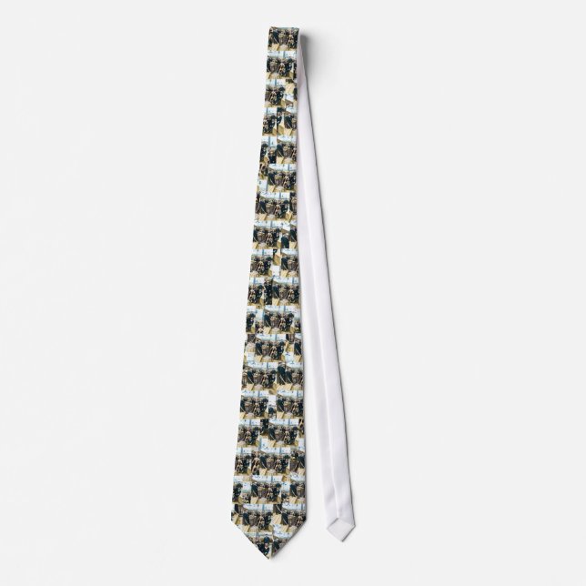 Royal Naval Exhibition 1891 Vintage Hardhat Diver Tie (Front)