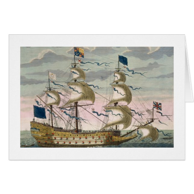 Royal (navire amiral) de la flotte anglaise, voler (Devant horizontal)