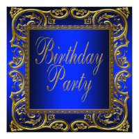 blue and gold birthday party