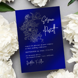 Royal Navy Minimal Wedding Invitation