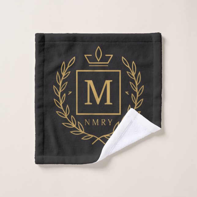 "Royal NMKY Emblem – Monogram M Crest Design" (Gant de toilette)