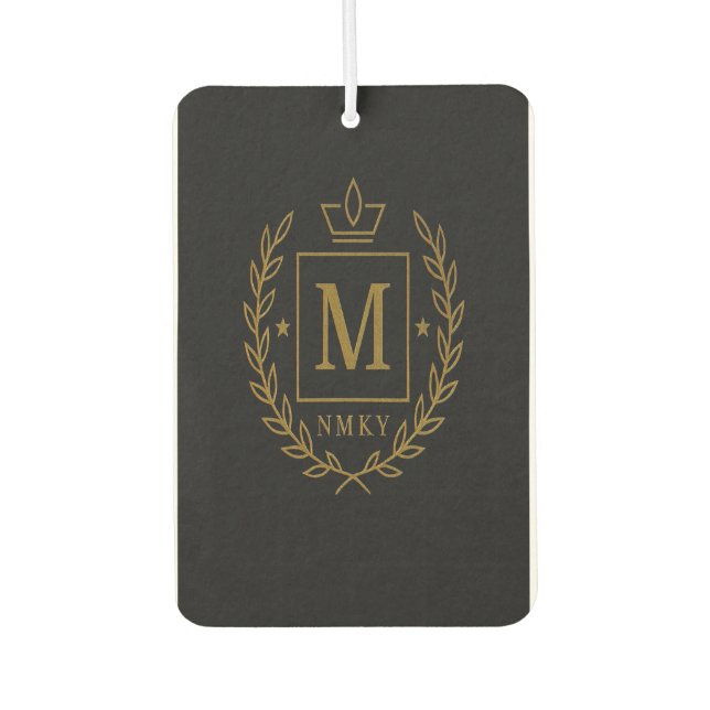 "Royal NMKY Emblem – Monogram M Crest Design" Air Freshener (Front)