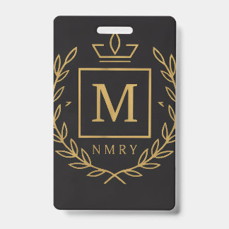 "Royal NMKY Emblem – Monogram M Crest Design" Badge