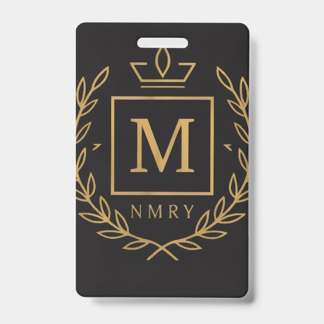 "Royal NMKY Emblem – Monogram M Crest Design" Badge (Front)