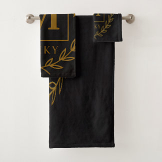 "Royal NMKY Emblem – Monogram M Crest Design" Bath Towel Set