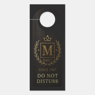 "Royal NMKY Emblem – Monogram M Crest Design" Door Hanger
