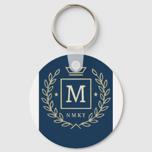 "Royal NMKY Emblem – Monogram M Crest Design" Keychain