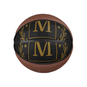 "Royal NMKY Emblem – Monogram M Crest Design" Mini Basketball