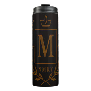 "Royal NMKY Emblem – Monogram M Crest Design" Thermal Tumbler