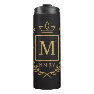 "Royal NMKY Emblem – Monogram M Crest Design" Thermal Tumbler