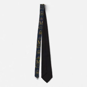 "Royal NMKY Emblem – Monogram M Crest Design" Tie